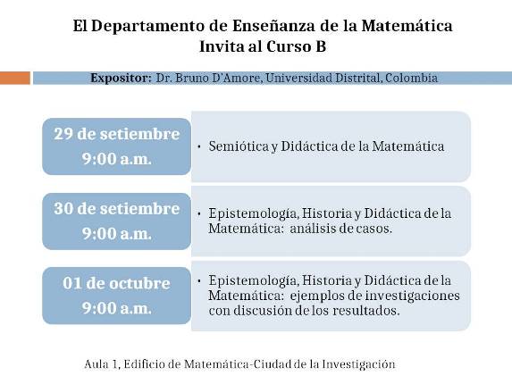 Cursos: Didáctica de la Matemática