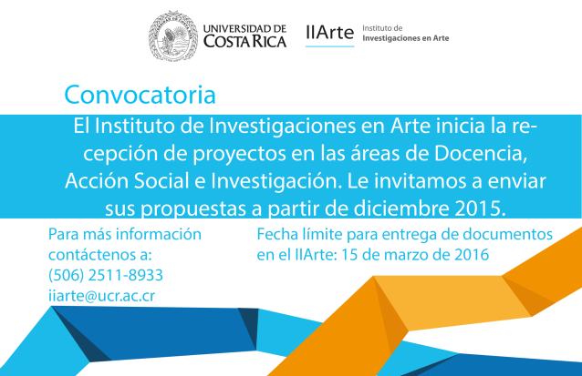  El Instituto de Investigaciones en Arte inicia la recepción de proyectos en las áreas de …