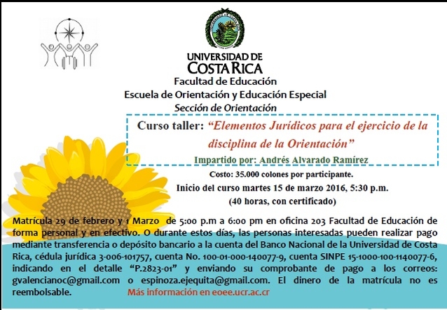 La matrícula se puede realizar de forma personal y en efectivo opueden realizar el pago …