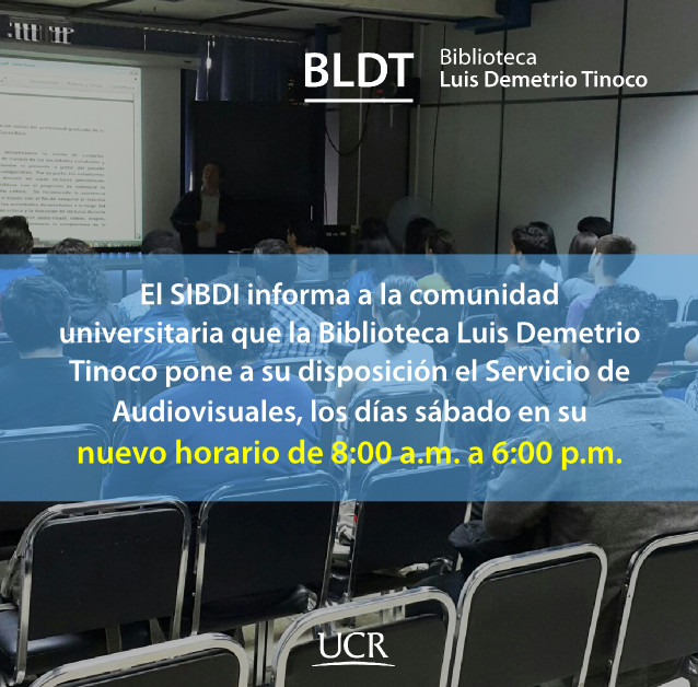  El SIBDI informa que la Biblioteca Luis Demetrio Tinoco pone a su disposición el Servicio de …