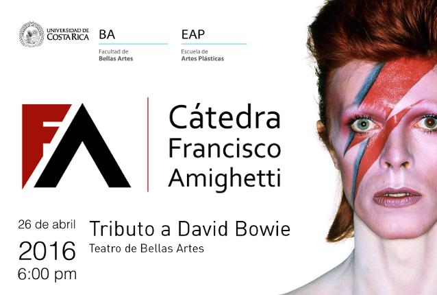  Este 26 de abril la Cátedra Amighetti le rinde tributo al legado del ícono David Bowie con la …