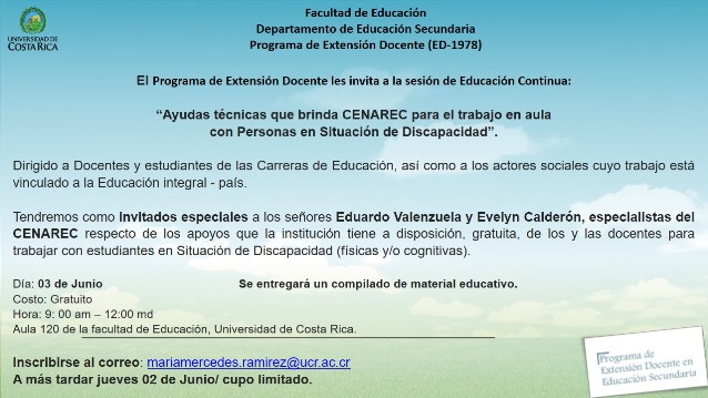  Se entregará un compilado de Material Educativo. Sesión de Educación continua Duración: Viernes …