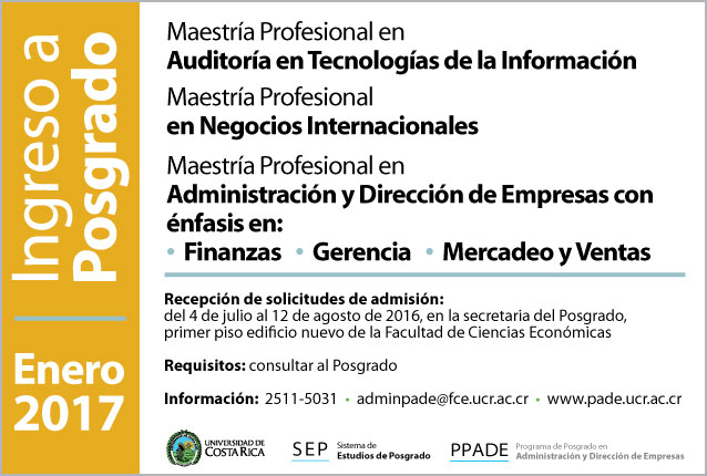  Programa de Posgrado en Administración y Dirección de Empresas  Maestría Profesional en …
