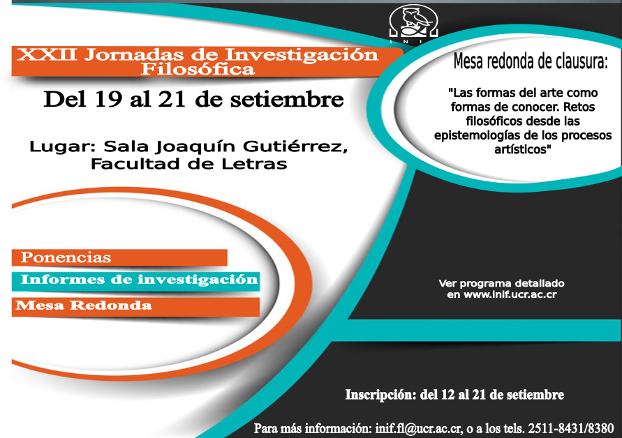  La actividad está compuesta por ponencias y avances de investigación. Duración:  Del lunes 19 al …