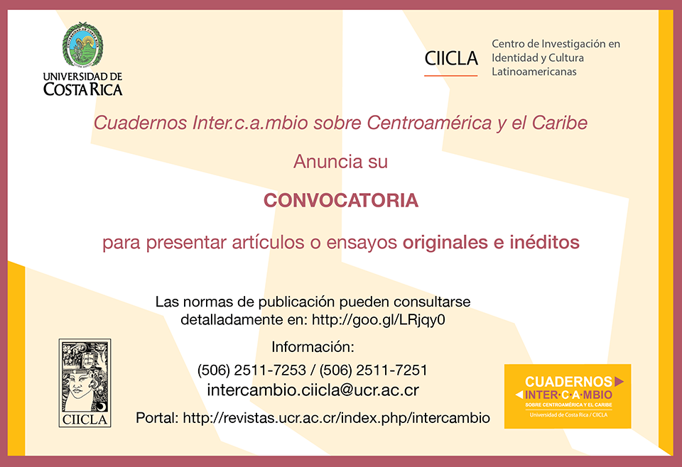  Cuadernos Inter.c.a.mbio sobre Centroamérica y el Caribe invita a la comunidad académica …