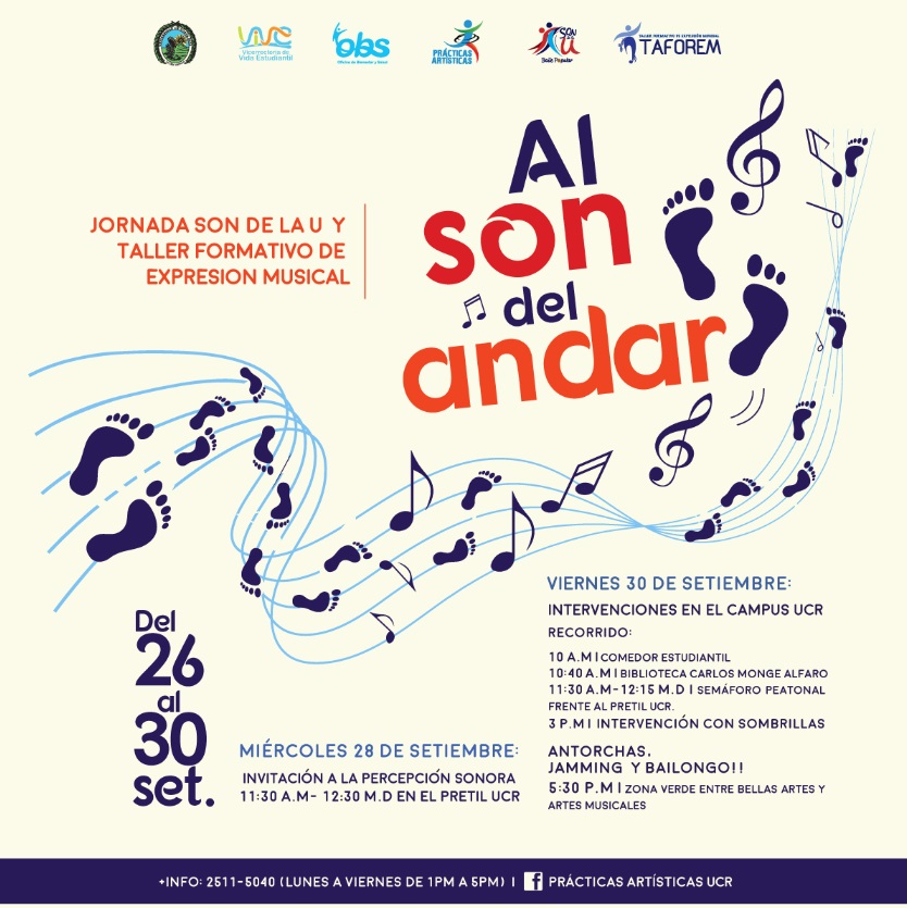  28 de setiembre de 11:30 a. m. a 12:30 p. m. en el pretil: percepción sonora 30 de setiembre, de …