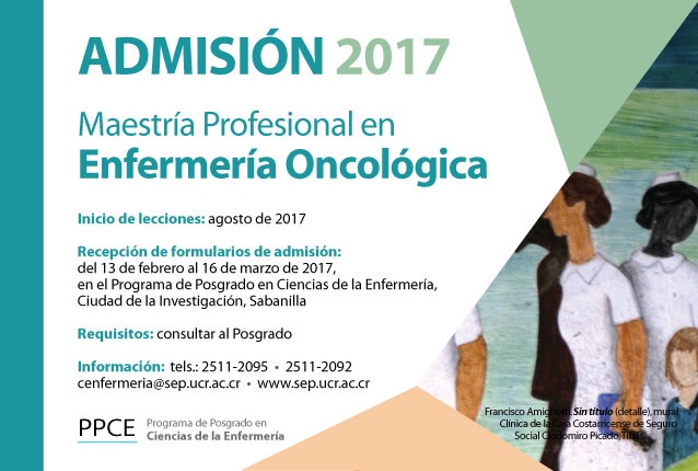  Maestría Profesional en Enfermería Oncológica Inicio de lecciones: agosto de 2017  Requisitos: …