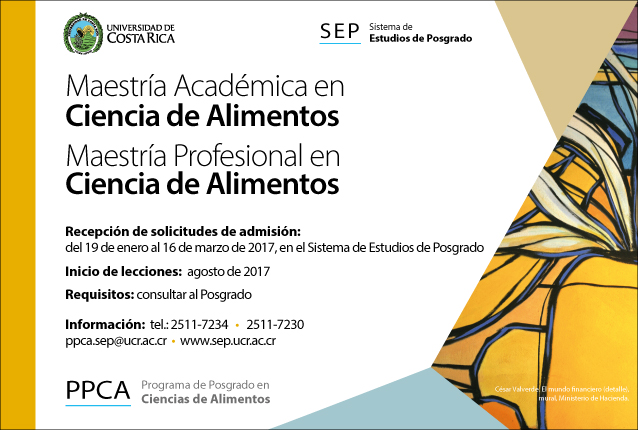   Maestría Académica en Ciencia de Alimentos Maestría Profesional en Ciencia de Alimentos  Inicio …
