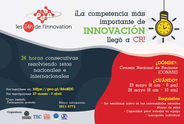  Competencias 24 horas consecutivas: 23 y 24 mayo en el Consejo Nacional de Rectores (CONARE) Los …