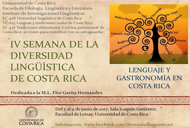  Consultar programa completo en https://www.facebook.com/diversidadlinguisticacr/   