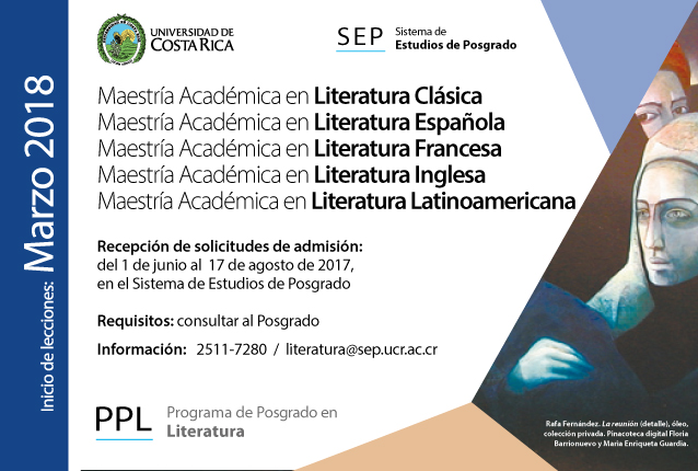   Maestría Académica en Literatura Clásica Maestría Académica en Literatura Española Maestría …