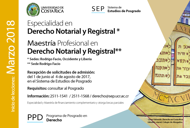   Especialidad en Derecho Notarial y Registral * Maestría Profesional en Derecho Notarial y …