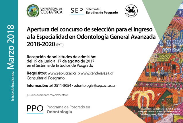   Apertura del concurso de selección para el ingreso a la Especialidad en Odontología General …