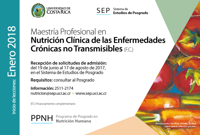   Maestría Profesional en Nutrición Clínica de las Enfermedades Crónicas no Transmisibles (F.C.)  …