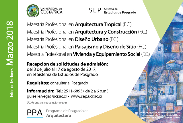   Maestría Profesional en Arquitectura Tropical (F.C.) Maestría Profesional en Arquitectura y …