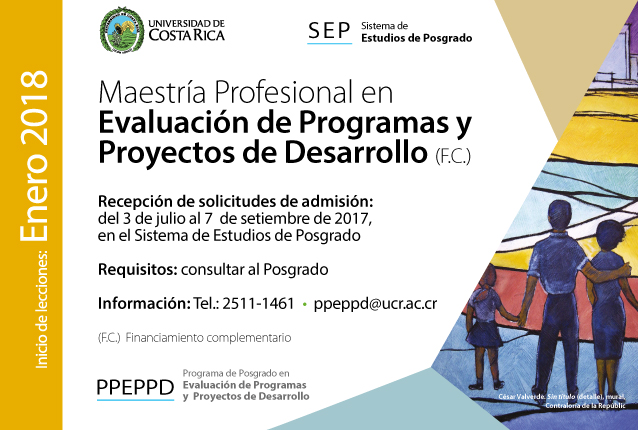  Maestría Profesional en Evaluación de Programas y Proyectos de Desarrollo (F.C.) Inicio de …