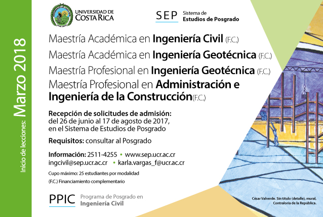   Maestría Académica en Ingeniería Civil (F.C.) Maestría Académica en Ingeniería Geotécnica …