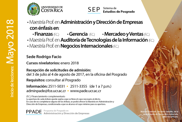  • Maestría Profesional en Administración y Dirección de Empresas con énfasis en:           • …