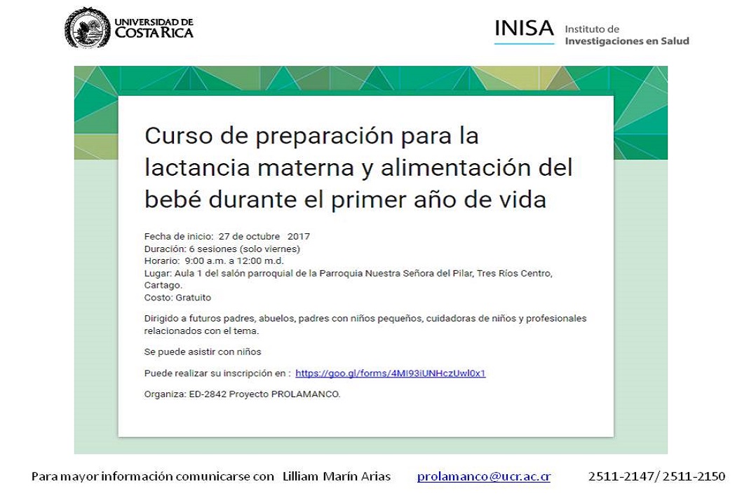  Inicio: 27 de octubre. Duración: 6 sesiones (solo los viernes). Horario: de 9:00 a. m. a 12:00 …