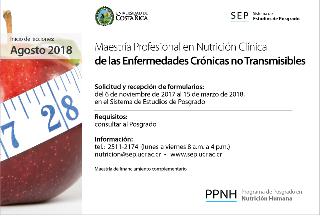 Maestría Profesional en Nutrición Clínica de las Enfermedades Crónicas no Transmisibles Inicio …
