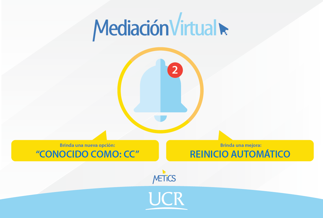  La plataforma institucional Mediación Virtual incorporó dos mejoras importantes: 1. “Conocido …