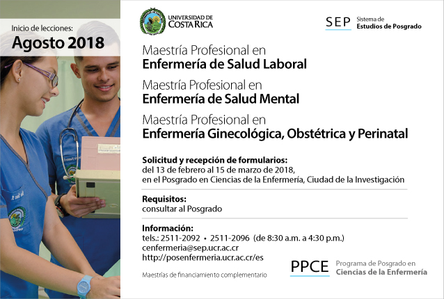  Maestría Profesional en Enfermería de Salud Laboral Maestría Profesional en Enfermería de Salud …
