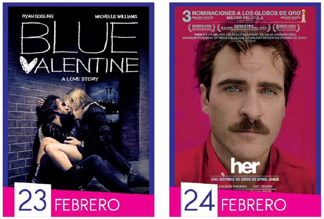  Viernes 23 de febrero, 6:30 p. m.  Película:  Blue Valentine. (2010. EE.UU.  Drama) Sábado 24 de …