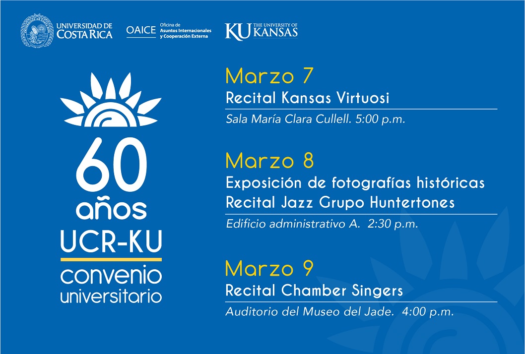  Actividades Recital musical Kansas Virtuosi: miércoles 7 de marzo, 5:00 p. m. en la Sala María …