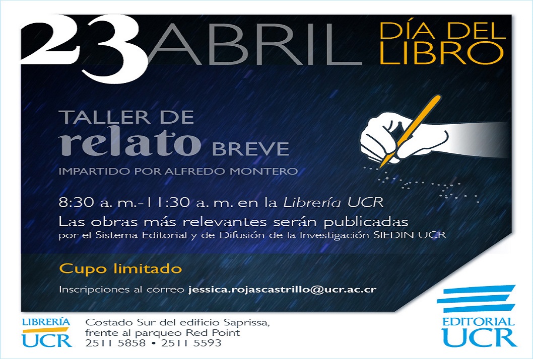  Para celebrar el 23 de abril "Día del libro", la Editorial UCR está organizando una …