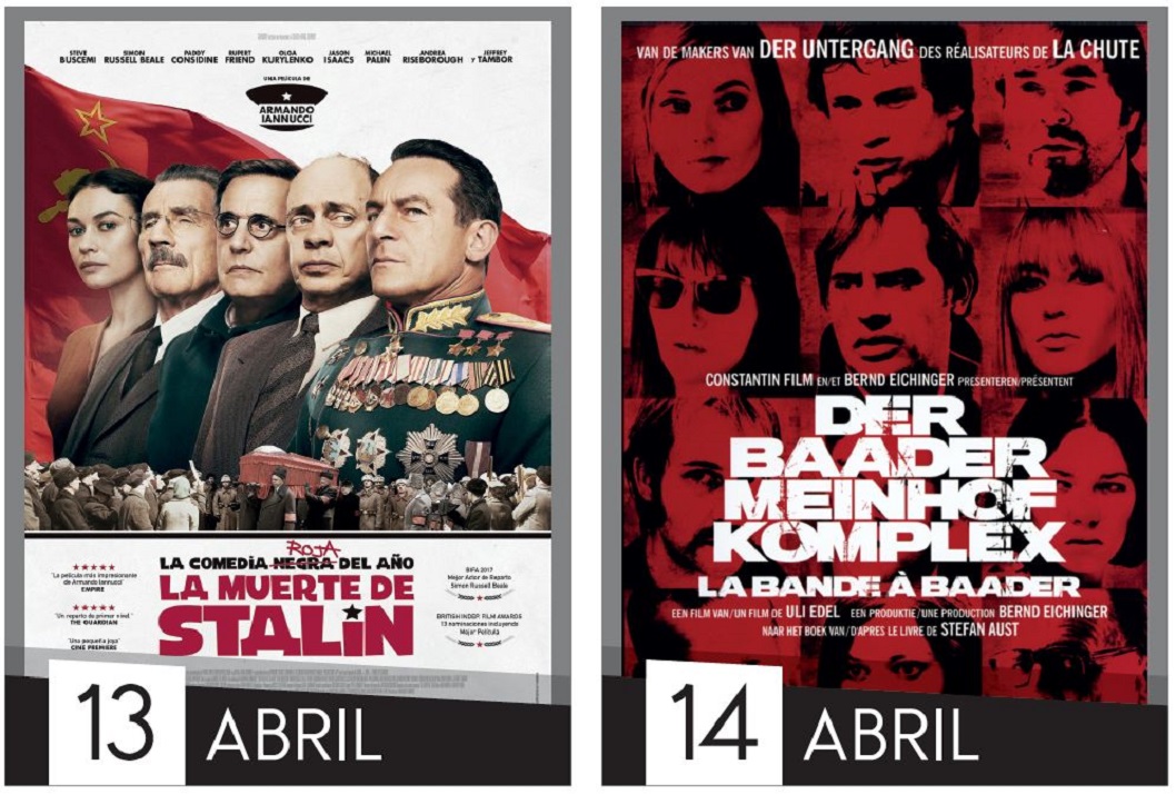  Viernes 13 de abril.  Película:  La Muerte de Stalin. (2017. Reino Unido.  Comedia) Sábado 14 de …