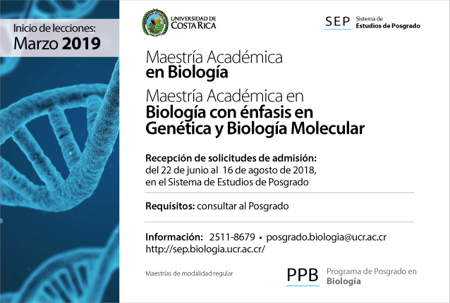  Maestría Académica en Biología Maestría Académica en Biología con énfasis en Genética y Biología …