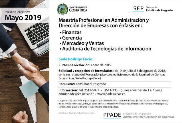  Maestría Profesional en Administración y Dirección de Empresas con énfasis en:  • Finanzas  • …