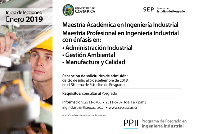  Maestría Académica en Ingeniería Industrial Maestría Profesional en Ingeniería Industrial con …