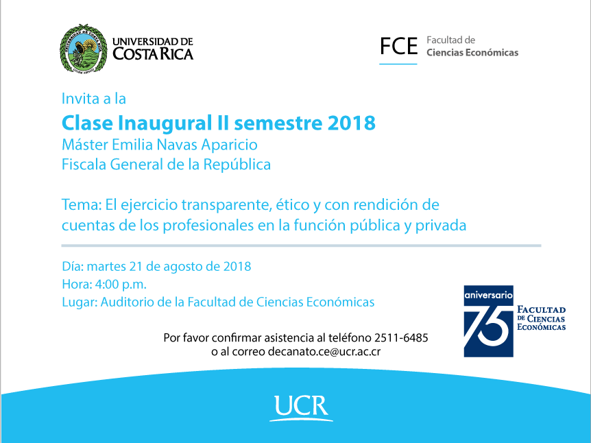  Favor confirmar asistencia vía telefónica o correo electrónico. 