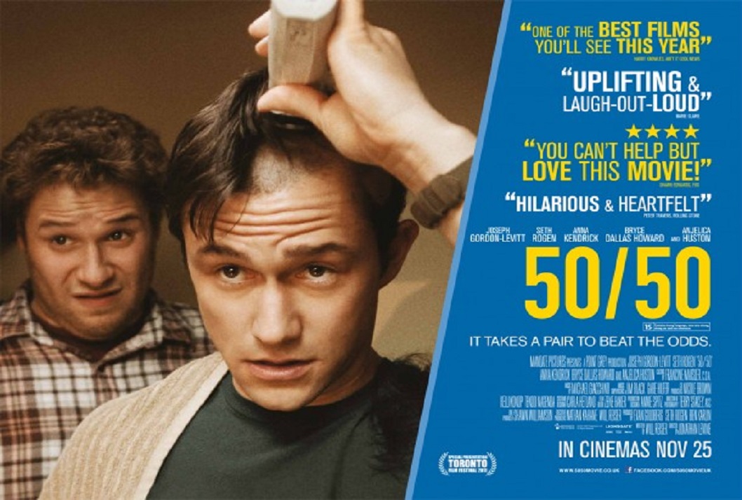  Película: 50/50. (2011.  EE.UU.  Drama / comedia) 