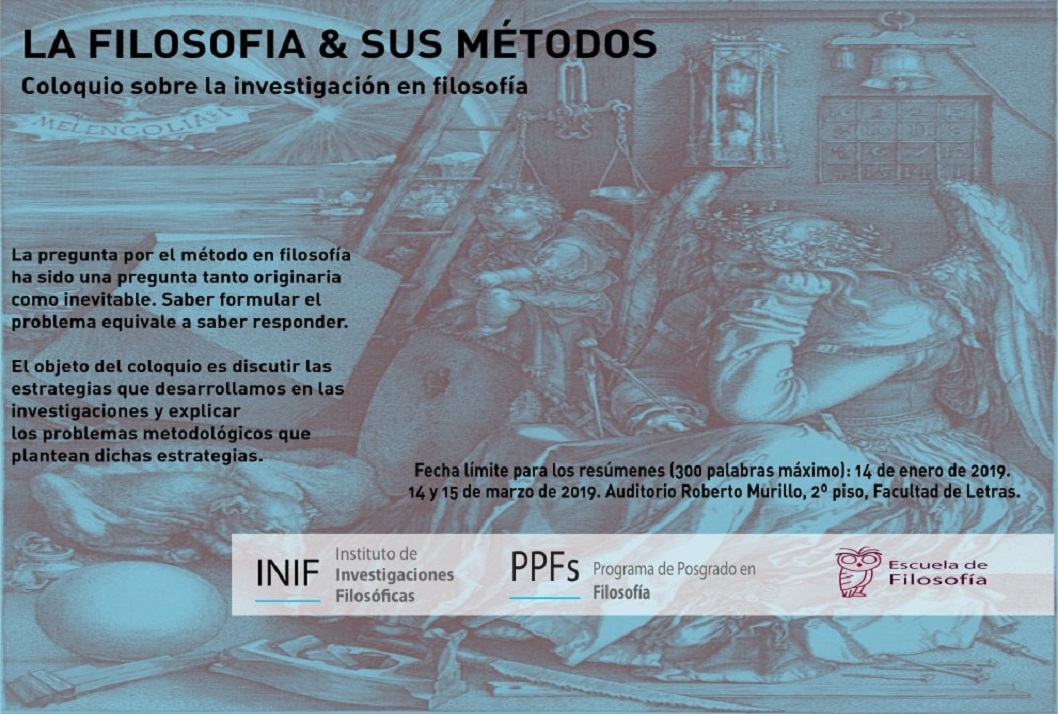  Duración: 14 y 15 de marzo en el Auditorio Roberto Murillo, 2. º piso, Facultad de Letras. 