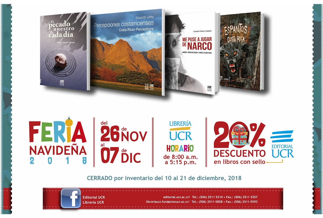  Descuentos del 20% en libros sello Editorial UCR   