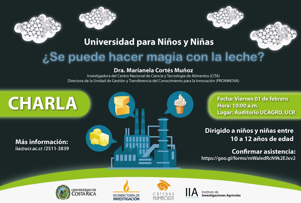  Fecha de la Charla: viernes 1 de febrero, 10:00 a. m. en el Auditorio UCAGRO, Facultad de …