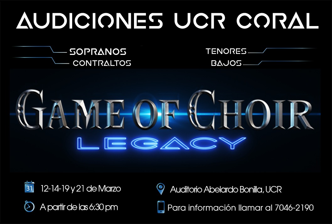  Segunda etapa de audiciones, esta semana para Game Of Choir Legacy Vení a disfrutar de la mejor …