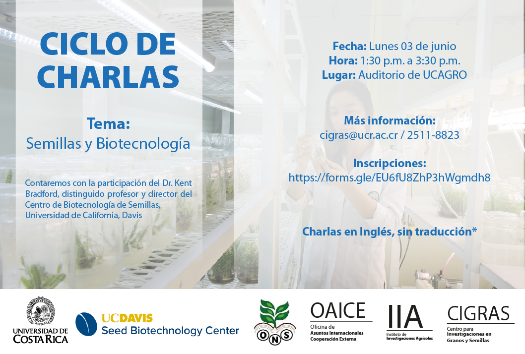  Fecha de las conferencias: Lunes 3 de junio, de 1:30 a 3:30 p. m. en el Auditorio UCAGRO, …