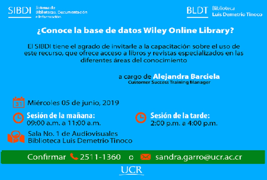 ¿Conoce la base de datos Wiley Online Library? este recurso ofrece acceso a libros y revistas …