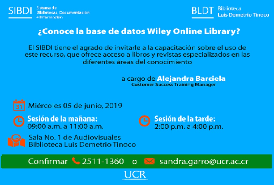  ¿Conoce la base de datos Wiley Online Library? este recurso ofrece acceso a libros y revistas …