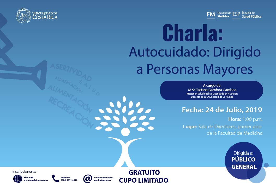  Fecha de la charla: Miércoles 24 de julio, 1:00 p. m. en la Sala de Directores, 1er. piso, …