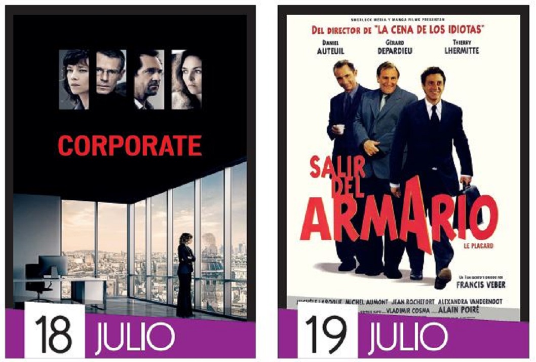  Jueves 18 de julio. Película: "Corporate" (2017. Francia. Drama) Viernes 19 de julio. …