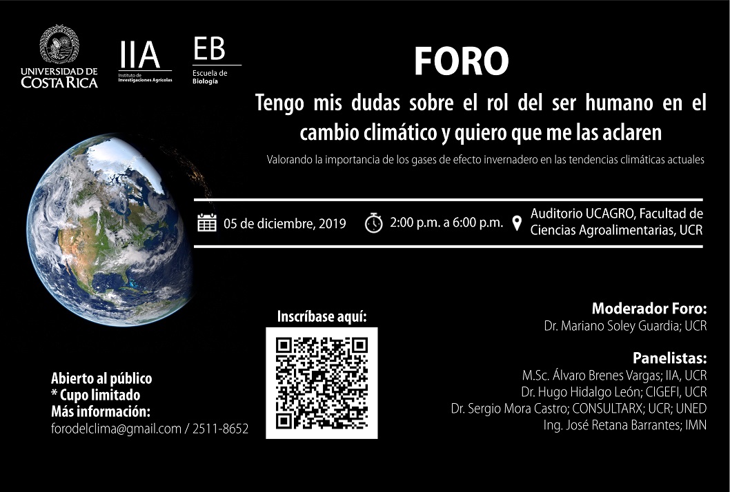  Fecha del Foro: Jueves 5 de diciembre, de 2:00 a 6:00 p. m. en el Auditorio UCAGRO, Facultad de …