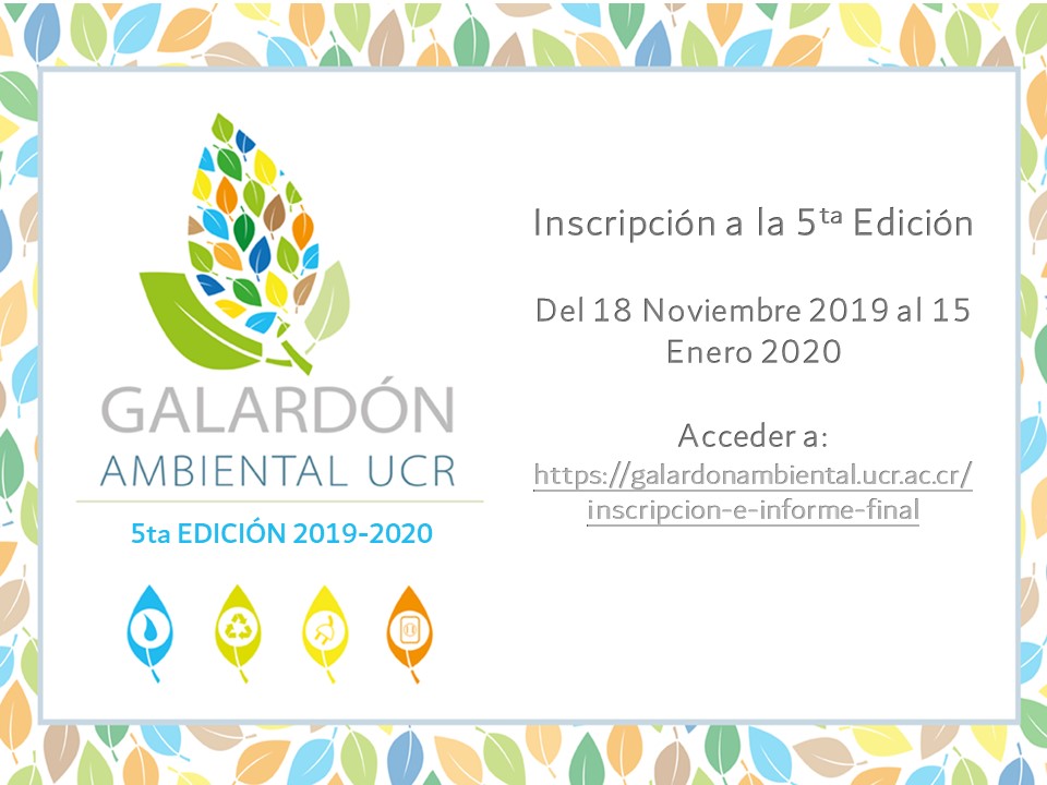  Les invitamos a ver el siguiente video para mayor información sobre el Galardón Ambiental: …