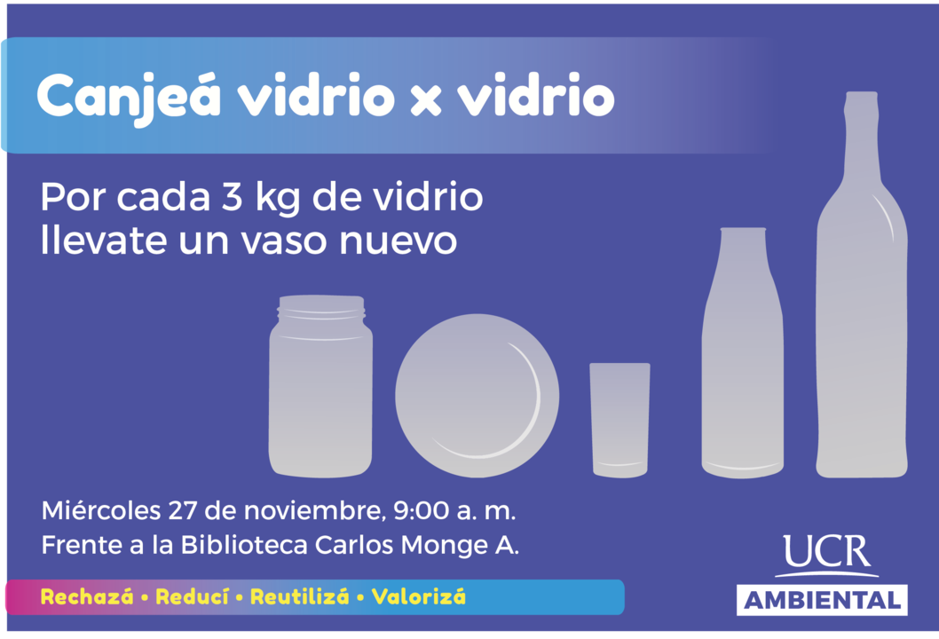  Por cada 3 kilos de vidrio llevate un vaso nuevo. SE RECIBEN: botellas, vasos, platos, copas y …