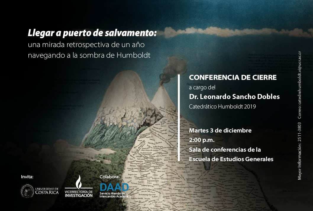  Conferencia de cierre de las labores de Catedrático Humboldt 2019. 