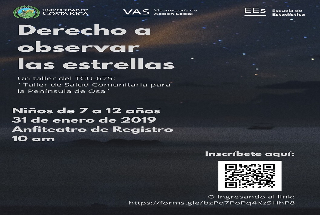  Fecha del Taller: viernes 31 de enero, 10:00 a. m. en el Anfiteatro de Registro, UCR  ¿Te …