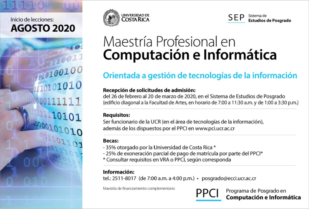  Maestría Profesional en Computación e Informática Orientada a gestión de tecnologías de la …